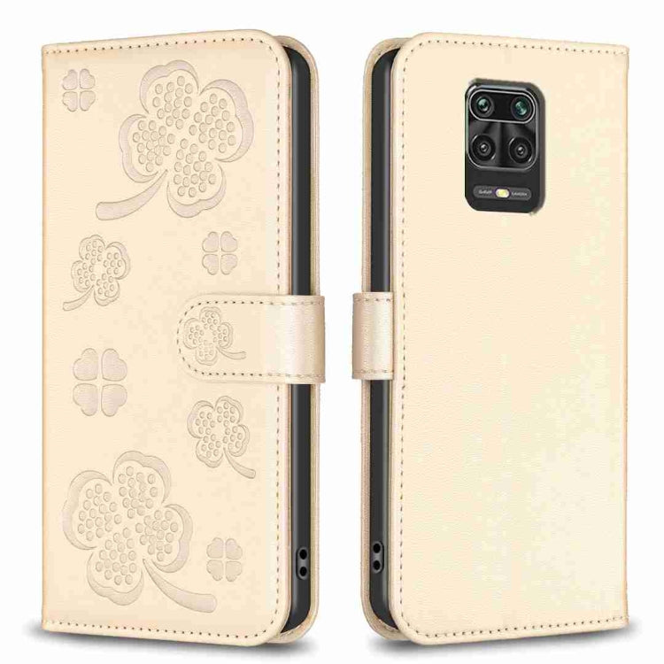 Four-leaf Embossed Leather Phone Case, For Xiaomi Redmi 9, For Xiaomi Redmi Note 9, For Xiaomi Redmi Note 9 Pro Max, For Xiaomi Redmi Note 8T, For Xiaomi Redmi Note 8, For Xiaomi Redmi Note 8 Pro