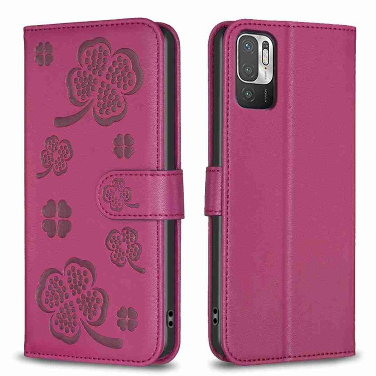 Four-leaf Embossed Leather Phone Case, For Xiaomi Redmi 10 5G / Note 11E, For Xiaomi Redmi 9C / 10A, For Xiaomi Redmi 10C, For Xiaomi Mi 11i / Poco F3, For Xiaomi Redmi 10 / Note 11 4G, For Xiaomi Redmi Note 11 Pro Global, For Xiaomi 11T / 11T Pro     ...