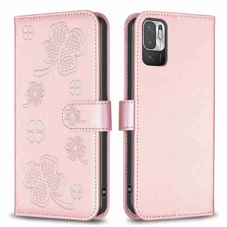 Four-leaf Embossed Leather Phone Case, For Xiaomi Redmi 10 5G / Note 11E, For Xiaomi Redmi 9C / 10A, For Xiaomi Redmi 10C, For Xiaomi Mi 11i / Poco F3, For Xiaomi Redmi 10 / Note 11 4G, For Xiaomi Redmi Note 11 Pro Global, For Xiaomi 11T / 11T Pro     ...