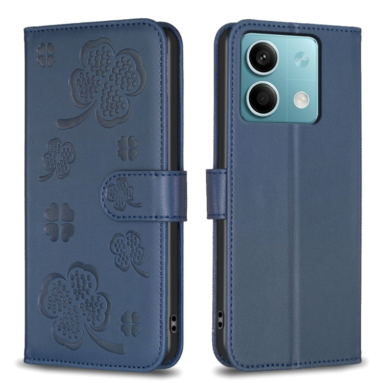 Four-leaf Embossed Leather Phone Case, For Xiaomi Poco M6 4G / Redmi 13 4G, For Xiaomi Redmi A3, For Xiaomi Redmi Note 13 Pro 4G Global, For Xiaomi Redmi Note 13 4G Global, For Xiaomi Redmi Note 13, For Xiaomi Redmi 13C, For Xiaomi Redmi Note 13 Pro+ 5...