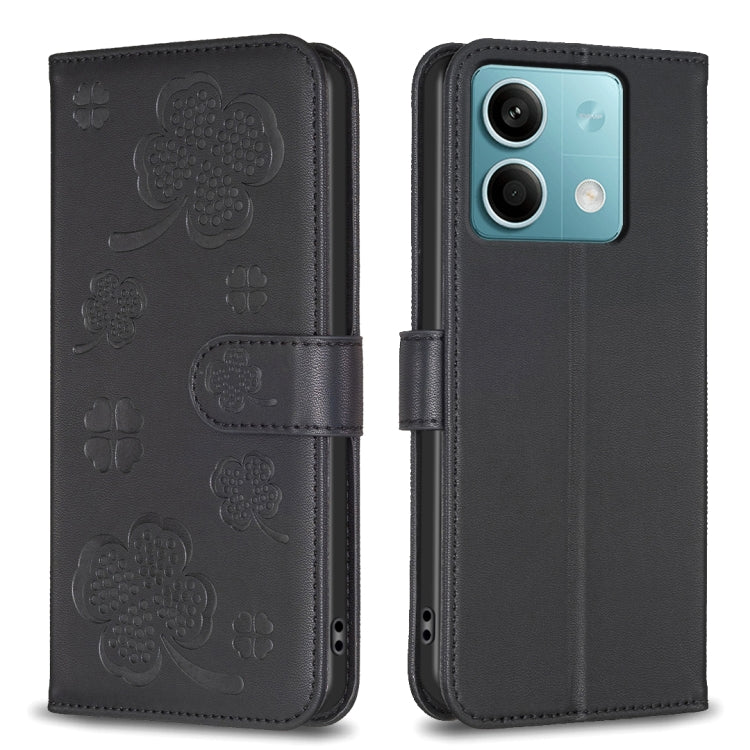 Four-leaf Embossed Leather Phone Case, For Xiaomi Poco M6 4G / Redmi 13 4G, For Xiaomi Redmi A3, For Xiaomi Redmi Note 13 Pro 4G Global, For Xiaomi Redmi Note 13 4G Global, For Xiaomi Redmi Note 13, For Xiaomi Redmi 13C, For Xiaomi Redmi Note 13 Pro+ 5...