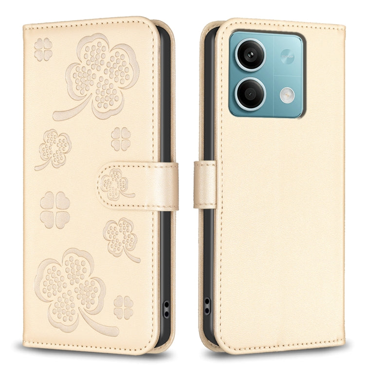 Four-leaf Embossed Leather Phone Case, For Xiaomi Poco M6 4G / Redmi 13 4G, For Xiaomi Redmi A3, For Xiaomi Redmi Note 13 Pro 4G Global, For Xiaomi Redmi Note 13 4G Global, For Xiaomi Redmi Note 13, For Xiaomi Redmi 13C, For Xiaomi Redmi Note 13 Pro+ 5...