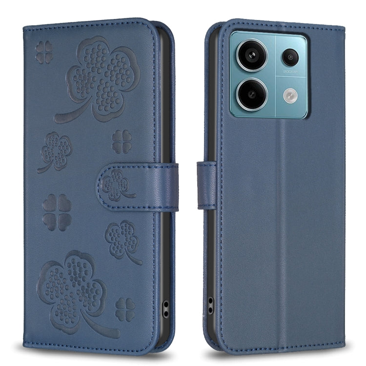 Four-leaf Embossed Leather Phone Case, For Xiaomi Poco M6 4G / Redmi 13 4G, For Xiaomi Redmi A3, For Xiaomi Redmi Note 13 Pro 4G Global, For Xiaomi Redmi Note 13 4G Global, For Xiaomi Redmi Note 13, For Xiaomi Redmi 13C, For Xiaomi Redmi Note 13 Pro+ 5...