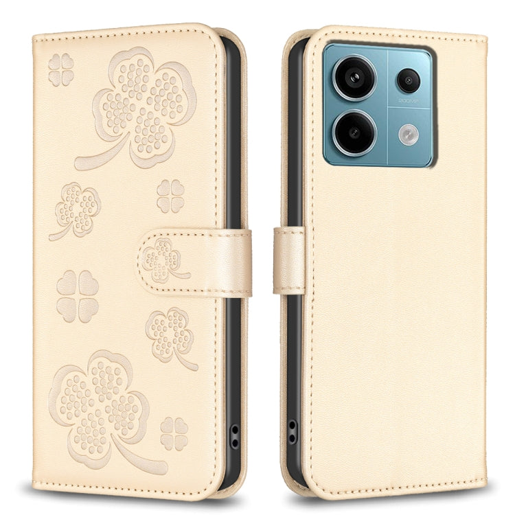 Four-leaf Embossed Leather Phone Case, For Xiaomi Poco M6 4G / Redmi 13 4G, For Xiaomi Redmi A3, For Xiaomi Redmi Note 13 Pro 4G Global, For Xiaomi Redmi Note 13 4G Global, For Xiaomi Redmi Note 13, For Xiaomi Redmi 13C, For Xiaomi Redmi Note 13 Pro+ 5...