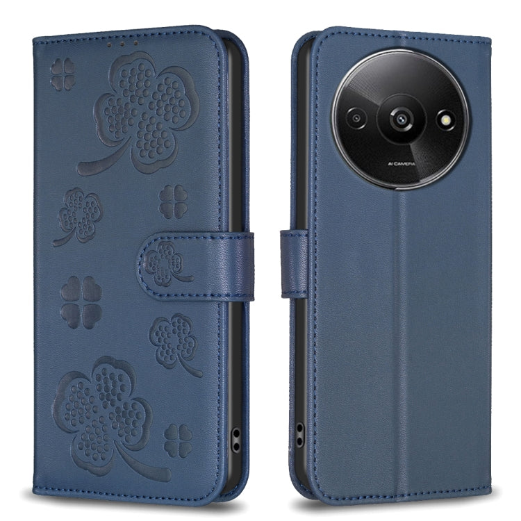 Four-leaf Embossed Leather Phone Case, For Xiaomi Poco M6 4G / Redmi 13 4G, For Xiaomi Redmi A3, For Xiaomi Redmi Note 13 Pro 4G Global, For Xiaomi Redmi Note 13 4G Global, For Xiaomi Redmi Note 13, For Xiaomi Redmi 13C, For Xiaomi Redmi Note 13 Pro+ 5...