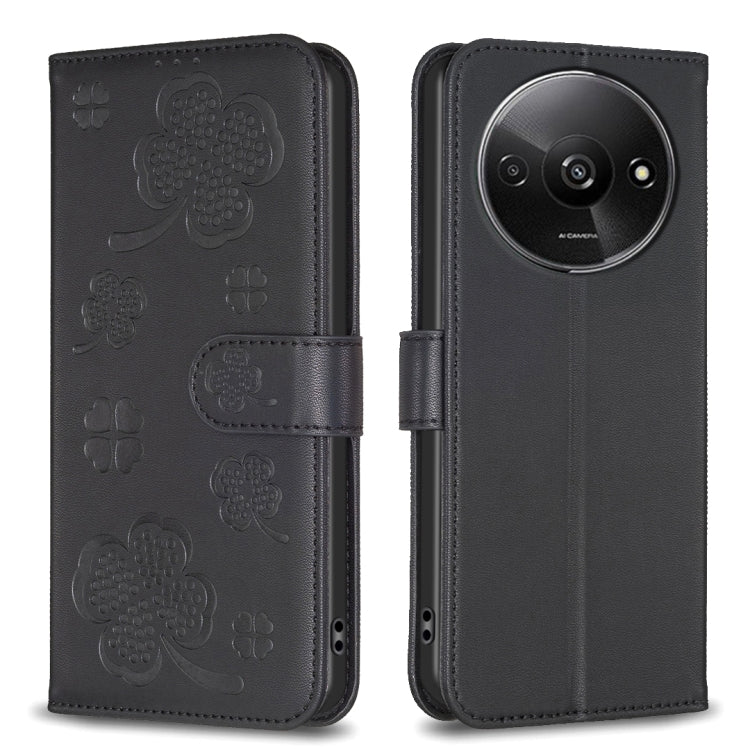 Four-leaf Embossed Leather Phone Case, For Xiaomi Poco M6 4G / Redmi 13 4G, For Xiaomi Redmi A3, For Xiaomi Redmi Note 13 Pro 4G Global, For Xiaomi Redmi Note 13 4G Global, For Xiaomi Redmi Note 13, For Xiaomi Redmi 13C, For Xiaomi Redmi Note 13 Pro+ 5...