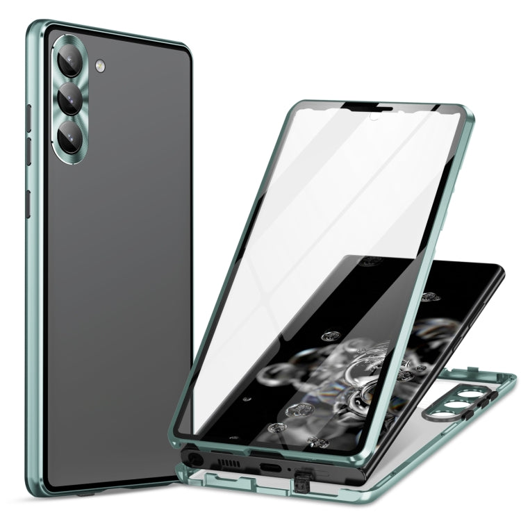 HD Full Cover Magnetic Metal Tempered Glass Phone Case, For Samsung Galaxy S25 Ultra 5G, For Samsung Galaxy S24 Ultra 5G, For Samsung Galaxy S24+ 5G, For Samsung Galaxy S24 5G