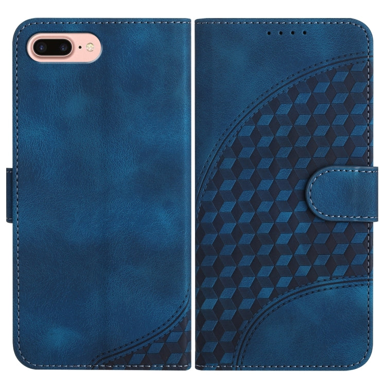 YX0060 Elephant Head Embossed Phone Leather Case with Lanyard, For iPhone XS Max, For iPhone 8 Plus / 7 Plus