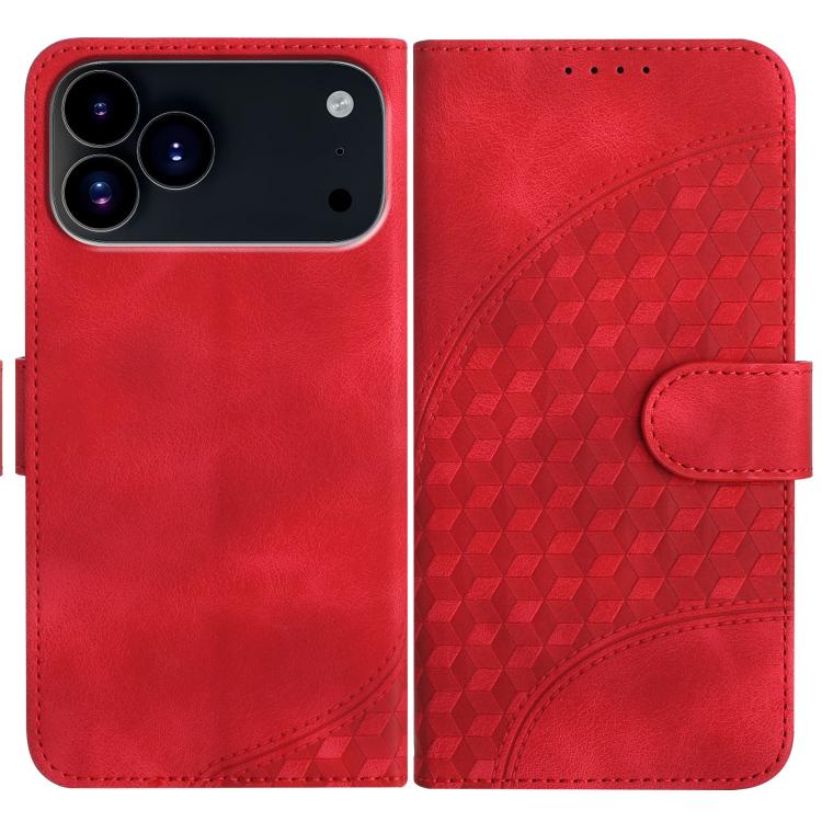 YX0060 Elephant Head Embossed Phone Leather Case with Lanyard, For iPhone 18 Pro / 17 Pro, For iPhone 18 Pro Max / 17 Pro Max, For iPhone 17e / 16e, For iPhone 17, For iPhone Air, For iPhone 16 Pro Max