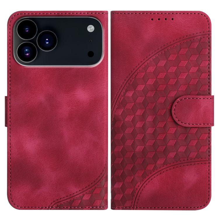 YX0060 Elephant Head Embossed Phone Leather Case with Lanyard, For iPhone 18 Pro / 17 Pro, For iPhone 18 Pro Max / 17 Pro Max, For iPhone 17e / 16e, For iPhone 17, For iPhone Air, For iPhone 16 Pro Max