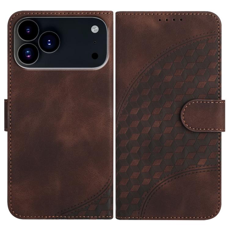 YX0060 Elephant Head Embossed Phone Leather Case with Lanyard, For iPhone 18 Pro / 17 Pro, For iPhone 18 Pro Max / 17 Pro Max, For iPhone 17e / 16e, For iPhone 17, For iPhone Air, For iPhone 16 Pro Max