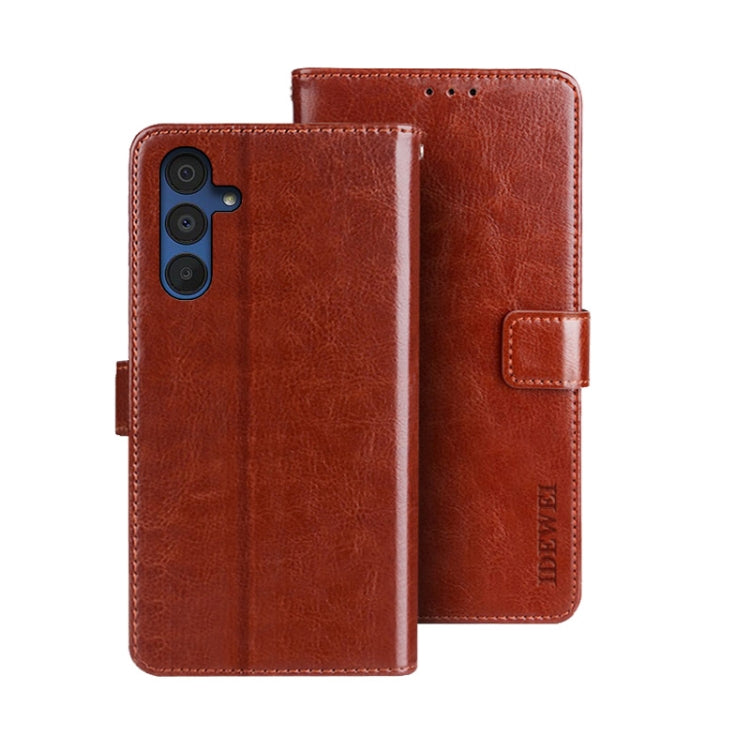 idewei Crazy Horse Texture Leather Phone Case, For Samsung Galaxy A15 5G, For Samsung Galaxy A55 5G, For Samsung Galaxy A35 5G, For Samsung Galaxy S24 Ultra 5G, For Samsung Galaxy S24+ 5G, For Samsung Galaxy S24 5G
