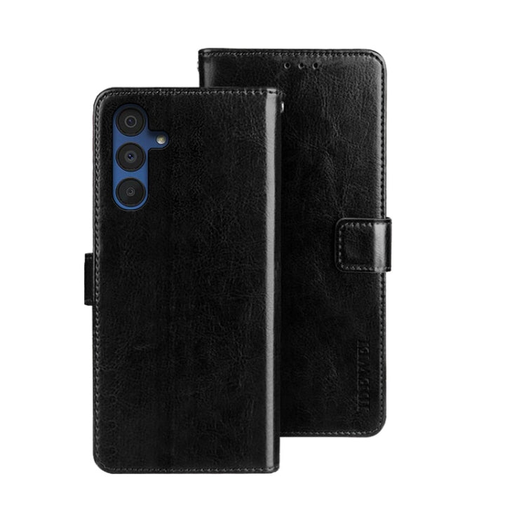 idewei Crazy Horse Texture Leather Phone Case, For Samsung Galaxy A15 5G, For Samsung Galaxy A55 5G, For Samsung Galaxy A35 5G, For Samsung Galaxy S24 Ultra 5G, For Samsung Galaxy S24+ 5G, For Samsung Galaxy S24 5G