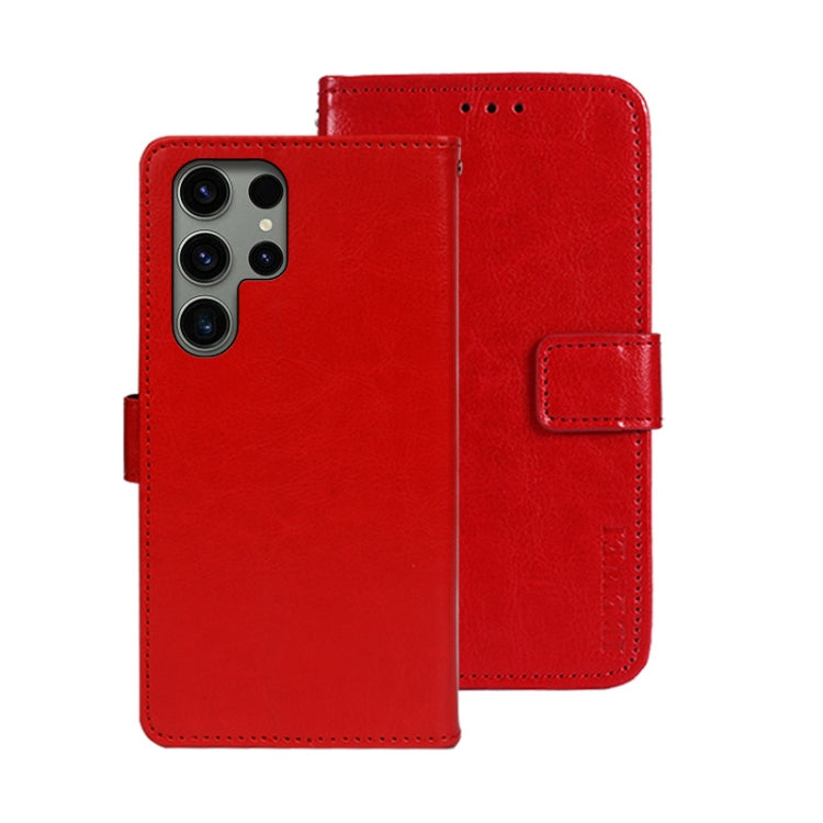 idewei Crazy Horse Texture Leather Phone Case, For Samsung Galaxy A15 5G, For Samsung Galaxy A55 5G, For Samsung Galaxy A35 5G, For Samsung Galaxy S24 Ultra 5G, For Samsung Galaxy S24+ 5G, For Samsung Galaxy S24 5G