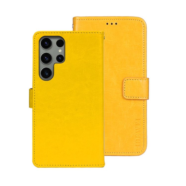 idewei Crazy Horse Texture Leather Phone Case, For Samsung Galaxy A15 5G, For Samsung Galaxy A55 5G, For Samsung Galaxy A35 5G, For Samsung Galaxy S24 Ultra 5G, For Samsung Galaxy S24+ 5G, For Samsung Galaxy S24 5G