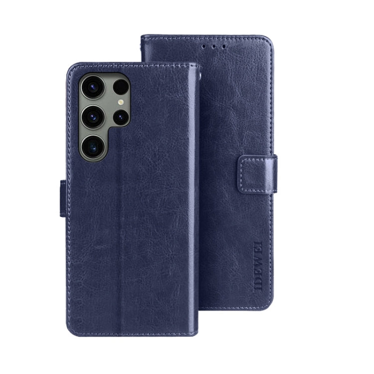 idewei Crazy Horse Texture Leather Phone Case, For Samsung Galaxy A15 5G, For Samsung Galaxy A55 5G, For Samsung Galaxy A35 5G, For Samsung Galaxy S24 Ultra 5G, For Samsung Galaxy S24+ 5G, For Samsung Galaxy S24 5G