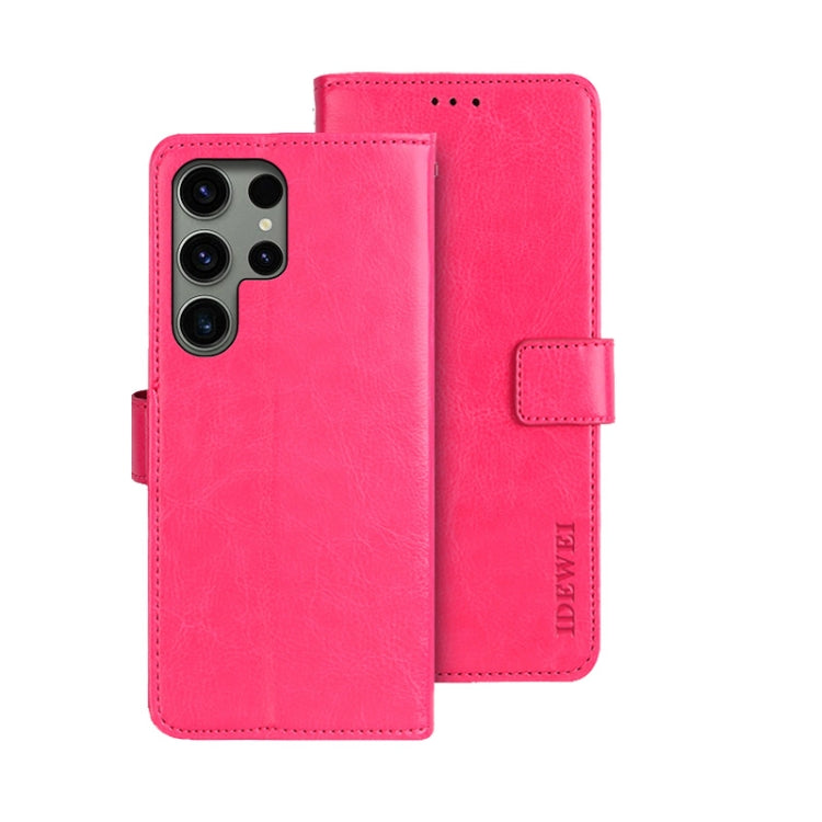 idewei Crazy Horse Texture Leather Phone Case, For Samsung Galaxy A15 5G, For Samsung Galaxy A55 5G, For Samsung Galaxy A35 5G, For Samsung Galaxy S24 Ultra 5G, For Samsung Galaxy S24+ 5G, For Samsung Galaxy S24 5G