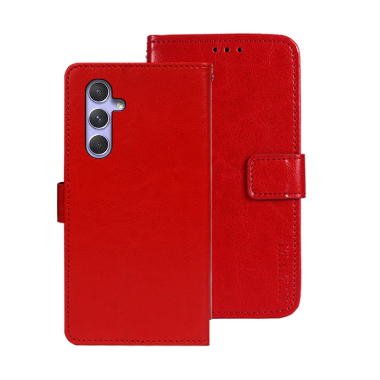 idewei Crazy Horse Texture Leather Phone Case, For Samsung Galaxy A15 5G, For Samsung Galaxy A55 5G, For Samsung Galaxy A35 5G, For Samsung Galaxy S24 Ultra 5G, For Samsung Galaxy S24+ 5G, For Samsung Galaxy S24 5G