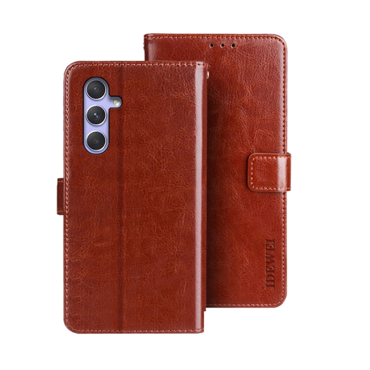 idewei Crazy Horse Texture Leather Phone Case, For Samsung Galaxy A15 5G, For Samsung Galaxy A55 5G, For Samsung Galaxy A35 5G, For Samsung Galaxy S24 Ultra 5G, For Samsung Galaxy S24+ 5G, For Samsung Galaxy S24 5G