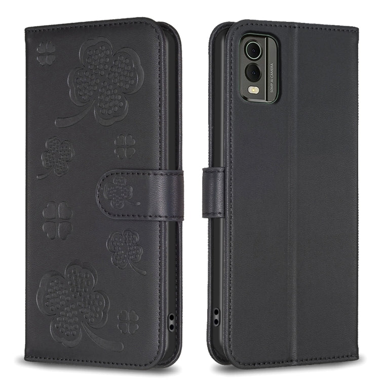 Four-leaf Embossed Leather Phone Case, For Nokia G42 / G310, For Nokia C22, For Nokia C12, For Nokia G22, For Nokia C32, For Nokia G11 / G21
