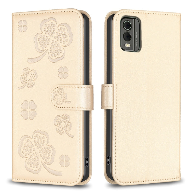 Four-leaf Embossed Leather Phone Case, For Nokia G42 / G310, For Nokia C22, For Nokia C12, For Nokia G22, For Nokia C32, For Nokia G11 / G21