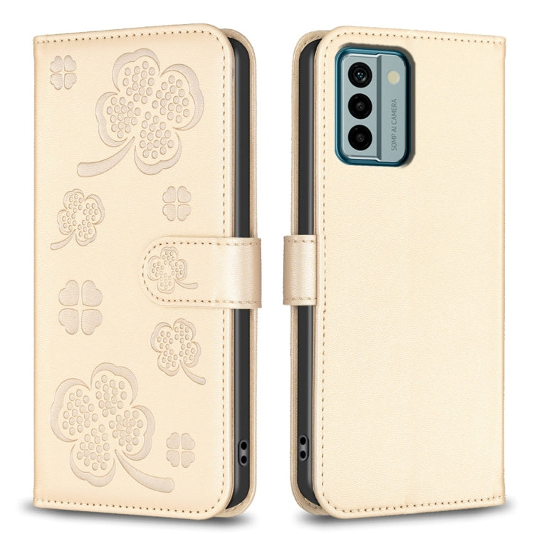 Four-leaf Embossed Leather Phone Case, For Nokia G42 / G310, For Nokia C22, For Nokia C12, For Nokia G22, For Nokia C32, For Nokia G11 / G21
