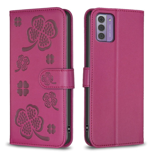 Four-leaf Embossed Leather Phone Case, For Nokia G42 / G310, For Nokia C22, For Nokia C12, For Nokia G22, For Nokia C32, For Nokia G11 / G21