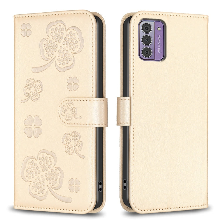 Four-leaf Embossed Leather Phone Case, For Nokia G42 / G310, For Nokia C22, For Nokia C12, For Nokia G22, For Nokia C32, For Nokia G11 / G21