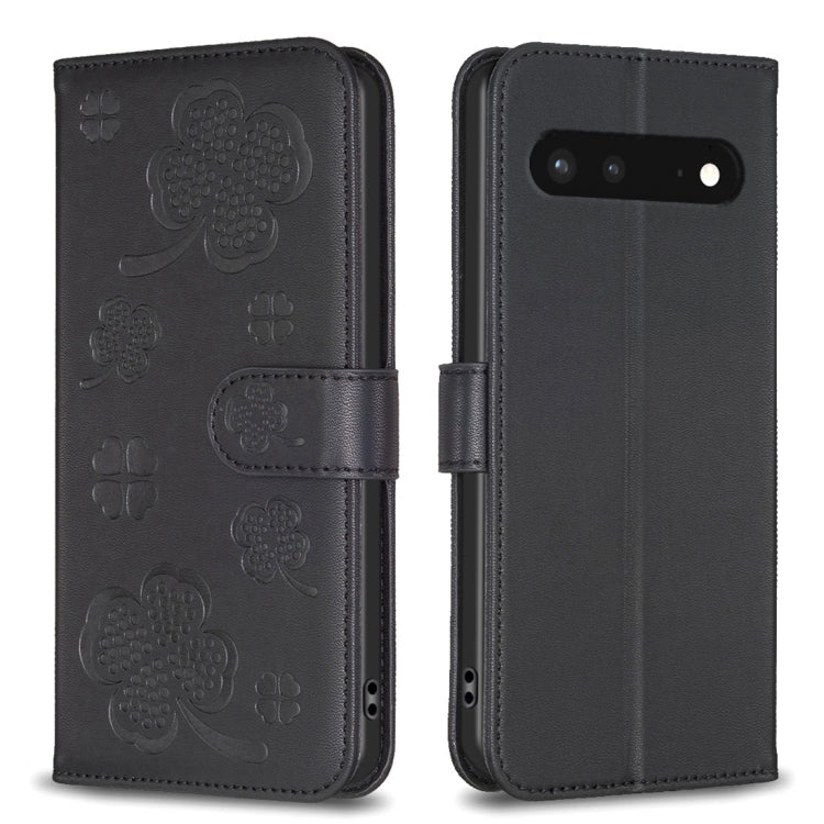 Four-leaf Embossed Leather Phone Case, For Google Pixel 11 / 11 Pro, For Google Pixel 8a, For Google Pixel 8 Pro, For Google Pixel 8, For Google Pixel 7a, For Google Pixel 7 Pro, For Google Pixel 7