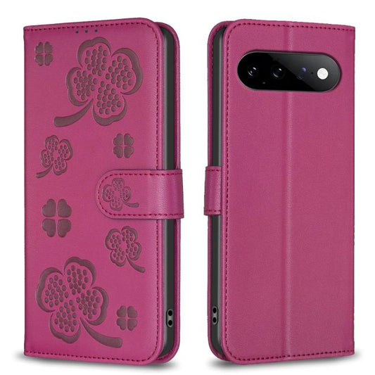Four-leaf Embossed Leather Phone Case, For Google Pixel 11 / 11 Pro, For Google Pixel 8a, For Google Pixel 8 Pro, For Google Pixel 8, For Google Pixel 7a, For Google Pixel 7 Pro, For Google Pixel 7