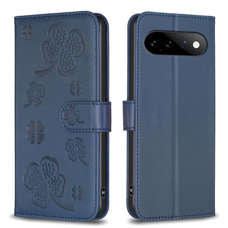 Four-leaf Embossed Leather Phone Case, For Google Pixel 11 / 11 Pro, For Google Pixel 8a, For Google Pixel 8 Pro, For Google Pixel 8, For Google Pixel 7a, For Google Pixel 7 Pro, For Google Pixel 7