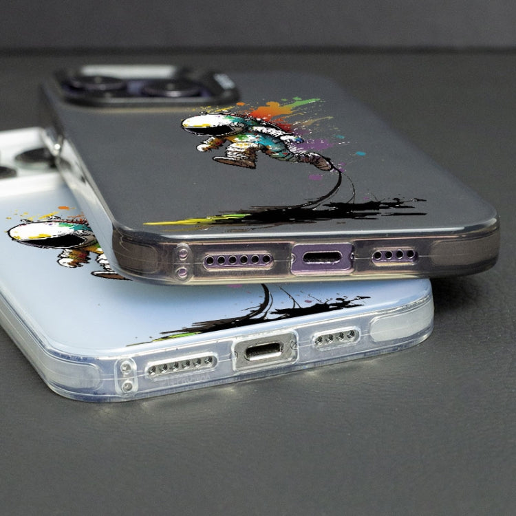 Color Ink Frosted PC+TPU Phone Case, For iPhone 15 Pro Max, For iPhone 15 Pro, For iPhone 15 Plus