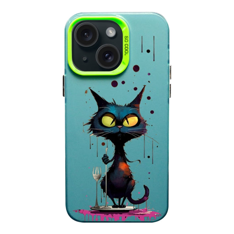 Color Ink Frosted PC+TPU Phone Case, For iPhone 15 Pro Max, For iPhone 15 Pro, For iPhone 15 Plus