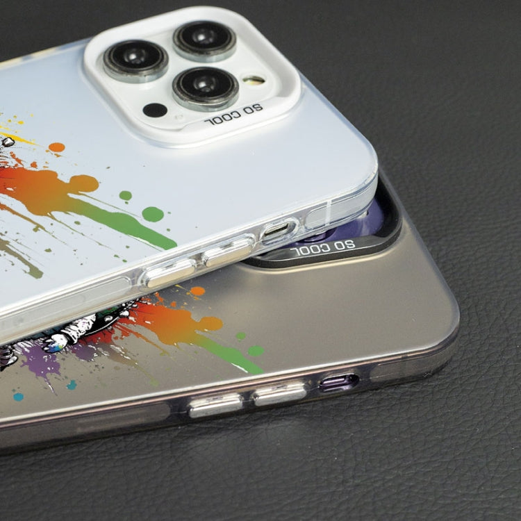 Color Ink Frosted PC+TPU Phone Case, For iPhone 15, For iPhone 14 Plus, For iPhone 14