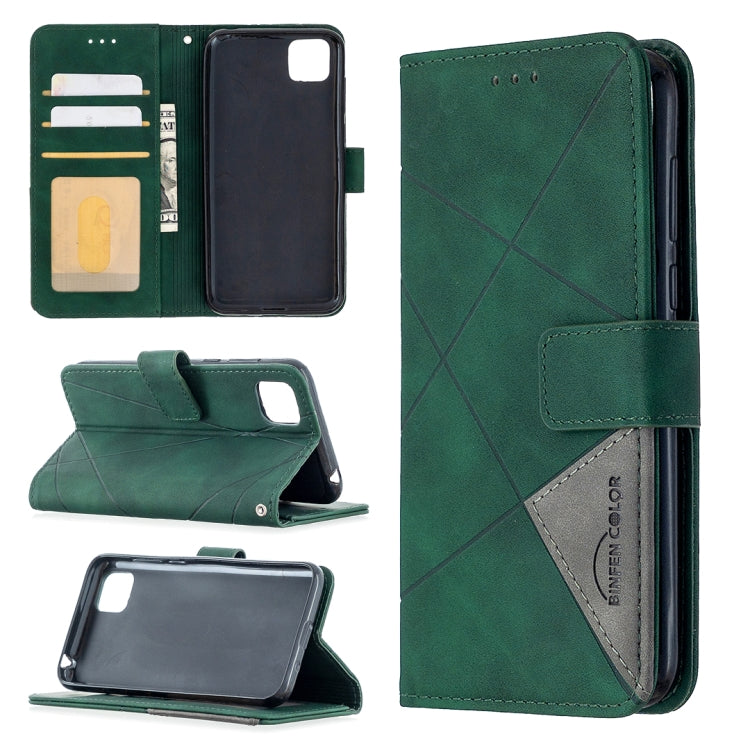 Rhombus Texture Magnetic Buckle Horizontal Flip Leather Case with Holder & Card Slots & Wallet & Photo Frame, For iPhone 11, For Huawei Y5p, For Samsung Galaxy A51