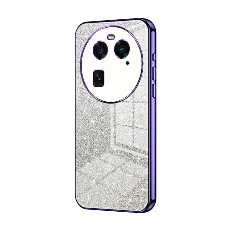 Gradient Glitter Powder Electroplated Phone Case, For OPPO Find X6 Pro, For OPPO Find X6, For OPPO Reno8 T 5G, For OPPO Reno7 Z 5G / F21 Pro 5G, For OPPO A58 5G / A58x 5G, For OPPO Reno9 / Reno9 Pro