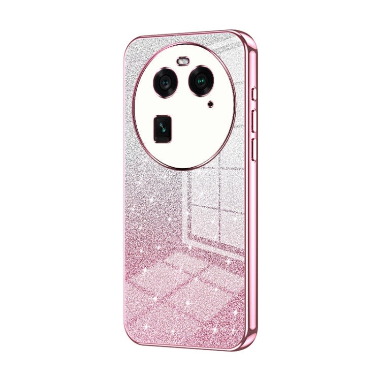 Gradient Glitter Powder Electroplated Phone Case, For OPPO Find X6 Pro, For OPPO Find X6, For OPPO Reno8 T 5G, For OPPO Reno7 Z 5G / F21 Pro 5G, For OPPO A58 5G / A58x 5G, For OPPO Reno9 / Reno9 Pro