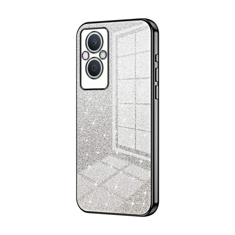 Gradient Glitter Powder Electroplated Phone Case, For OPPO Find X6 Pro, For OPPO Find X6, For OPPO Reno8 T 5G, For OPPO Reno7 Z 5G / F21 Pro 5G, For OPPO A58 5G / A58x 5G, For OPPO Reno9 / Reno9 Pro