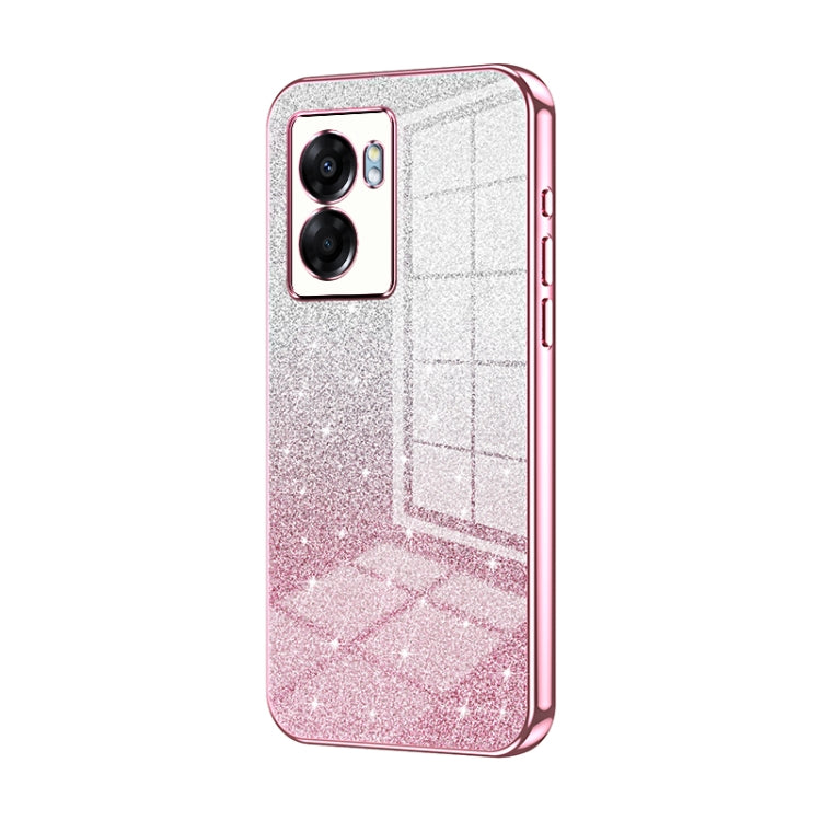 Gradient Glitter Powder Electroplated Phone Case, For OPPO Reno8, For OPPO Reno6 Pro+, For OPPO K10 Pro, For OPPO A57 5G, For OPPO Find X5 Pro, For OPPO Find X5