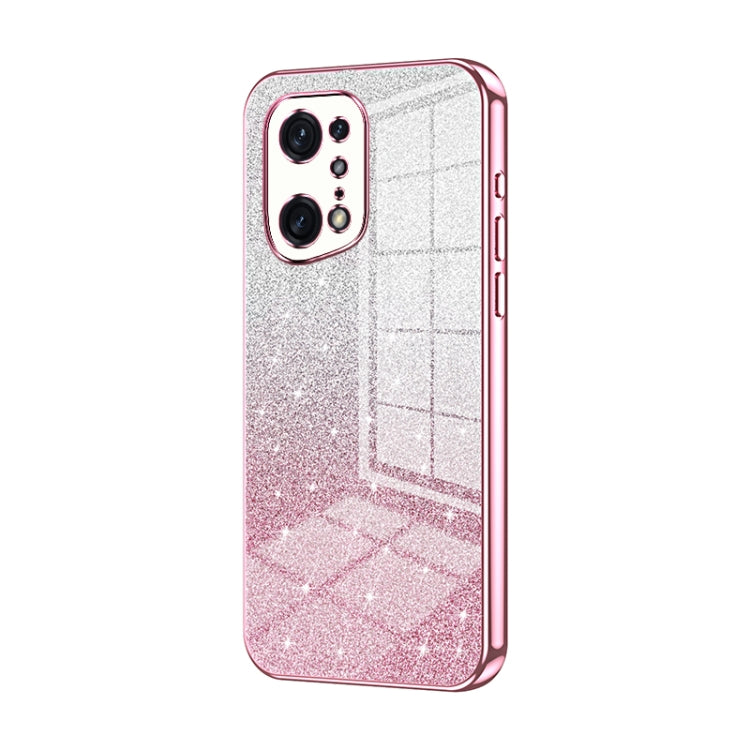 Gradient Glitter Powder Electroplated Phone Case, For OPPO Reno8, For OPPO Reno6 Pro+, For OPPO K10 Pro, For OPPO A57 5G, For OPPO Find X5 Pro, For OPPO Find X5