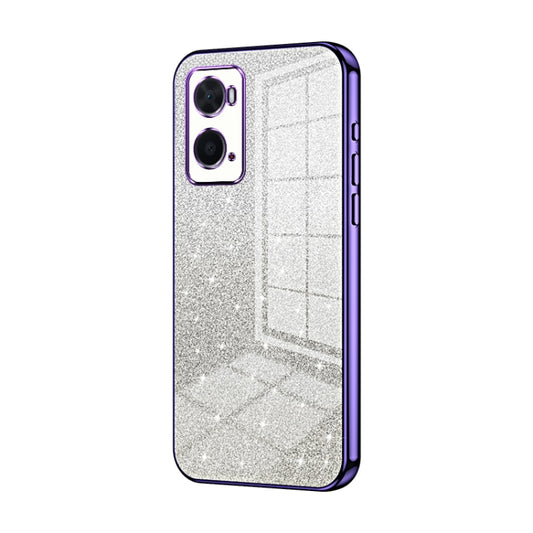 Gradient Glitter Powder Electroplated Phone Case, For OPPO A36 / A76 / A96 4G Global, For OPPO A55 5G / A56 / A53s 5G, For OPPO A53 2020 / A32 / A11s, For OPPO K9x, For OPPO Reno7 Pro, For OPPO Reno7 5G
