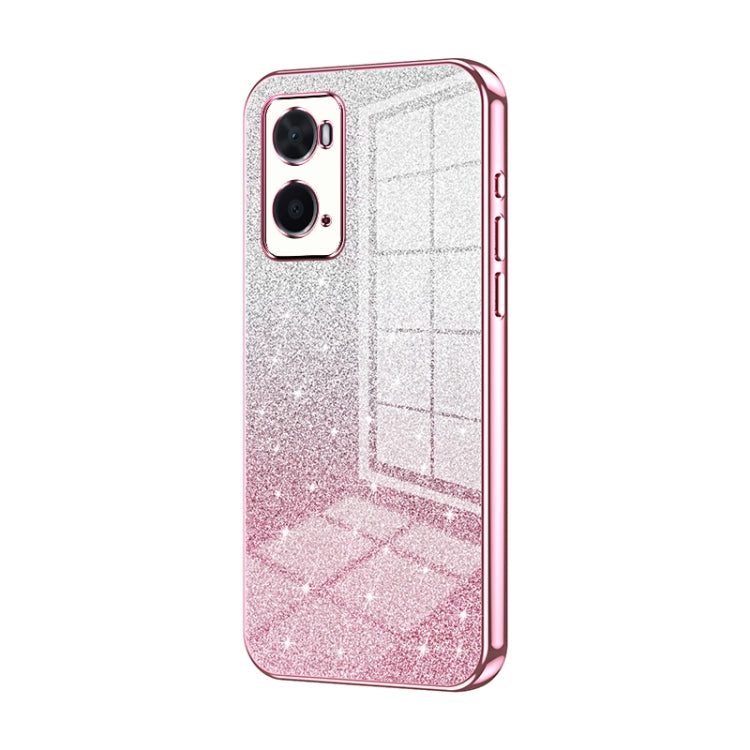 Gradient Glitter Powder Electroplated Phone Case, For OPPO A36 / A76 / A96 4G Global, For OPPO A55 5G / A56 / A53s 5G, For OPPO A53 2020 / A32 / A11s, For OPPO K9x, For OPPO Reno7 Pro, For OPPO Reno7 5G