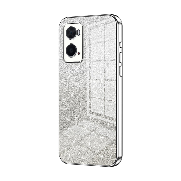 Gradient Glitter Powder Electroplated Phone Case, For OPPO A36 / A76 / A96 4G Global, For OPPO A55 5G / A56 / A53s 5G, For OPPO A53 2020 / A32 / A11s, For OPPO K9x, For OPPO Reno7 Pro, For OPPO Reno7 5G