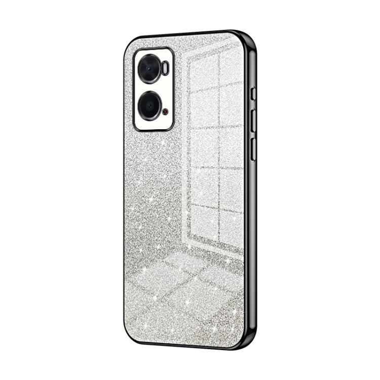 Gradient Glitter Powder Electroplated Phone Case, For OPPO A36 / A76 / A96 4G Global, For OPPO A55 5G / A56 / A53s 5G, For OPPO A53 2020 / A32 / A11s, For OPPO K9x, For OPPO Reno7 Pro, For OPPO Reno7 5G