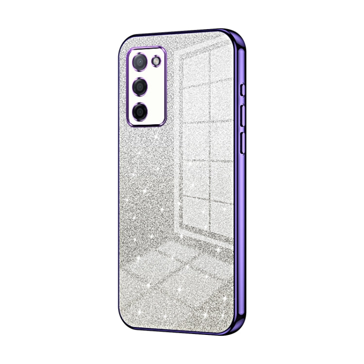 Gradient Glitter Powder Electroplated Phone Case, For OPPO A36 / A76 / A96 4G Global, For OPPO A55 5G / A56 / A53s 5G, For OPPO A53 2020 / A32 / A11s, For OPPO K9x, For OPPO Reno7 Pro, For OPPO Reno7 5G