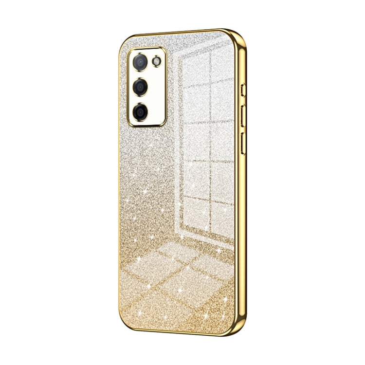 Gradient Glitter Powder Electroplated Phone Case, For OPPO A36 / A76 / A96 4G Global, For OPPO A55 5G / A56 / A53s 5G, For OPPO A53 2020 / A32 / A11s, For OPPO K9x, For OPPO Reno7 Pro, For OPPO Reno7 5G