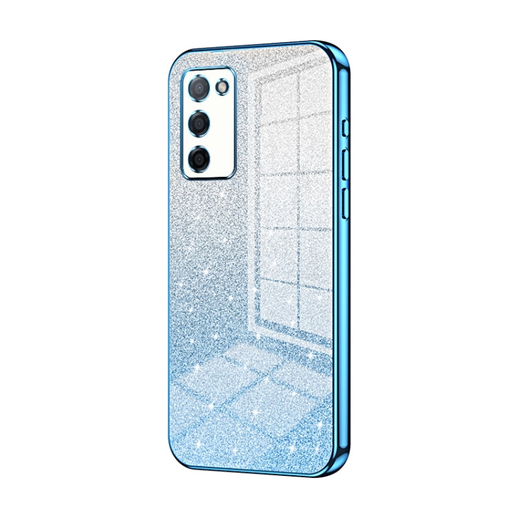 Gradient Glitter Powder Electroplated Phone Case, For OPPO A36 / A76 / A96 4G Global, For OPPO A55 5G / A56 / A53s 5G, For OPPO A53 2020 / A32 / A11s, For OPPO K9x, For OPPO Reno7 Pro, For OPPO Reno7 5G