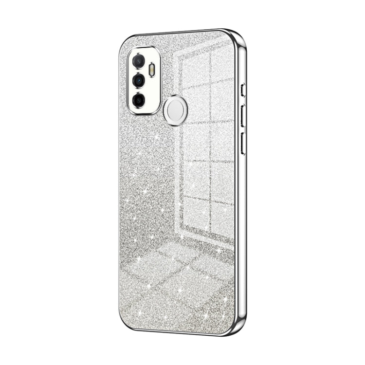 Gradient Glitter Powder Electroplated Phone Case, For OPPO A36 / A76 / A96 4G Global, For OPPO A55 5G / A56 / A53s 5G, For OPPO A53 2020 / A32 / A11s, For OPPO K9x, For OPPO Reno7 Pro, For OPPO Reno7 5G
