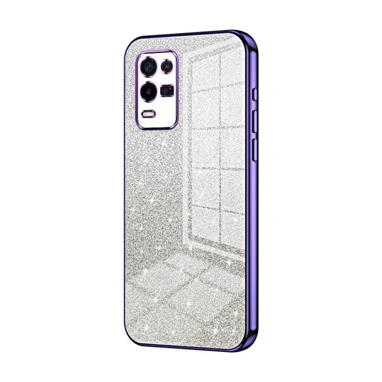 Gradient Glitter Powder Electroplated Phone Case, For OPPO A36 / A76 / A96 4G Global, For OPPO A55 5G / A56 / A53s 5G, For OPPO A53 2020 / A32 / A11s, For OPPO K9x, For OPPO Reno7 Pro, For OPPO Reno7 5G