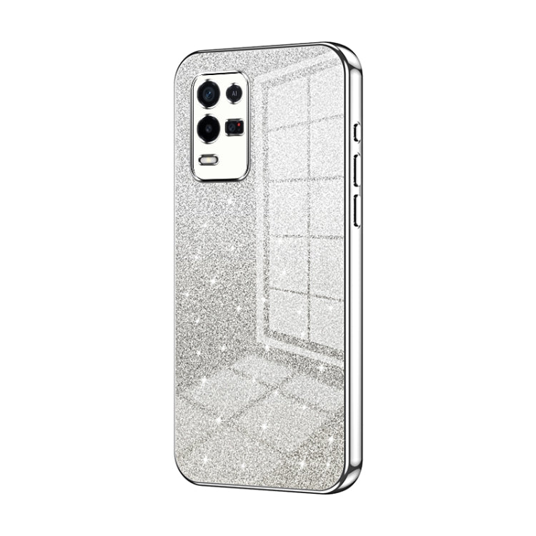 Gradient Glitter Powder Electroplated Phone Case, For OPPO A36 / A76 / A96 4G Global, For OPPO A55 5G / A56 / A53s 5G, For OPPO A53 2020 / A32 / A11s, For OPPO K9x, For OPPO Reno7 Pro, For OPPO Reno7 5G